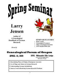Apr - Genealogical Forum of Oregon