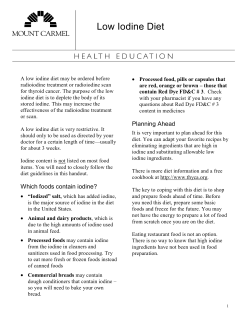 Low Iodine Diet