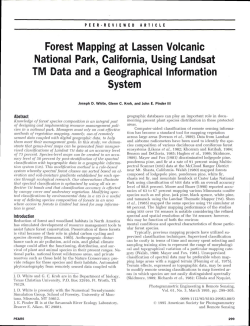 Forest Mapping at Lassen Volcanic National Park,California