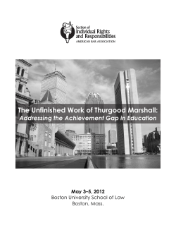 The Unfinished Work of Thurgood Marshall