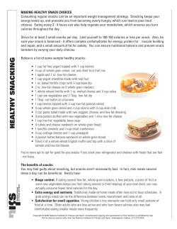 H E A LT H Y S N A C K IN G