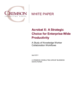Acrobat X: A Strategic Choice for Enterprise-Wide Productivity