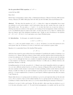 On the generalized Pillai equation &plusmn;ax &plusmn; by = c revised 26 June