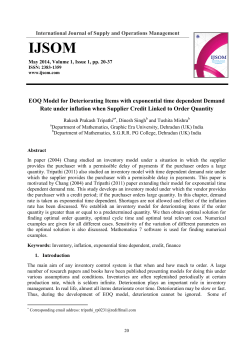 EOQ Model for Deteriorating Items with exponential time dependent