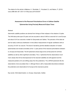Assessment of the resonant perturbations errors in Galilean satellite