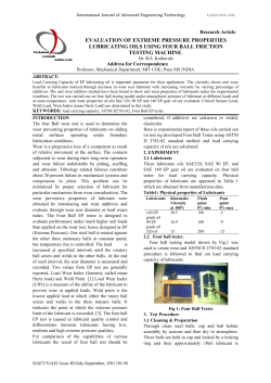 evaluation of extreme pressure properties lubricating oils using four