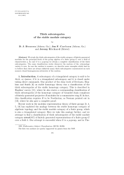 Thick subcategories of the stable module category