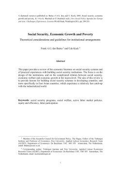 Social Security, Economic Growth and Poverty