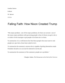 Falling Faith: How Nixon Created Trump
