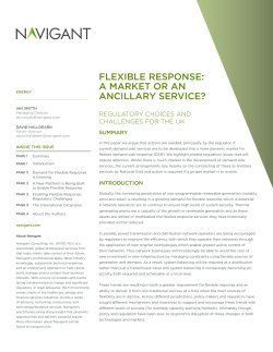 flexible response: a market or an ancillary service?