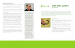 Elemental Sulphur - Future Farm Expo