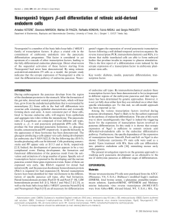 Neurogenin3 triggers &beta;-cell differentiation of retinoic acid