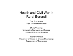 Health and Civil War in Rural Burundi