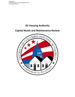 DC Housing Authority Capital Needs and Maintenance