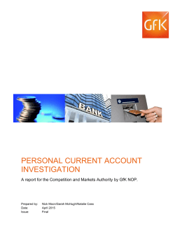 GfK PCA banking survet report