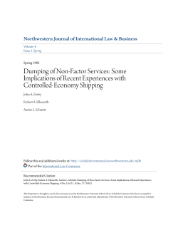 Dumping of Non-Factor Services: Some