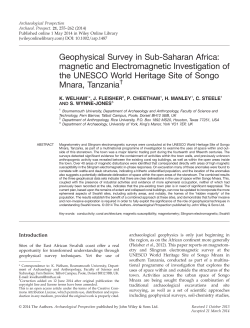 Geophysical Survey in Sub‐Saharan Africa: magnetic and