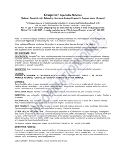 Ovaprim Package Insert