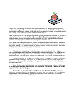 Healthy Snacks for School - Evergreen School District