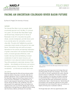Colorado River Basin Future - Water Resources Research Center