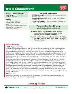 It`s a Chameleon! - Lerner Publishing Group
