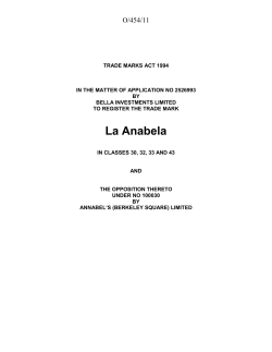 O/454/11 - Intellectual Property Office