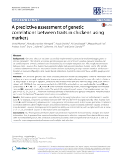 A predictive assessment of genetic correlations between traits in