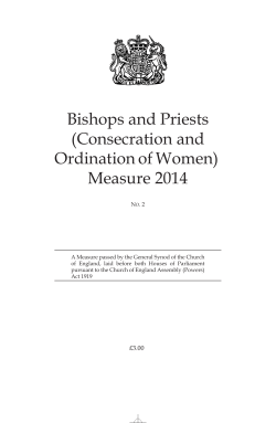 Bishops and Priests (Consecration and Ordination of Women