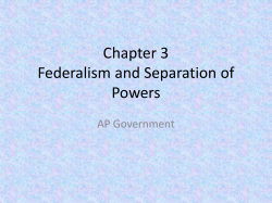 Stages of Federalism - Garden City Public Schools
