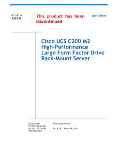 Cisco UCS C200 M2 LFF High-Density Rack Server Spec Sheet