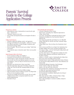 Parents` Survival Guide to the College Application