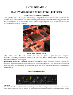 antelope audio hardware-based audio fpga- effects