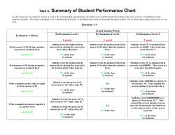 Sample Assessment Chart
