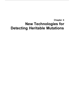 New Technologies for Detecting Heritable Mutations