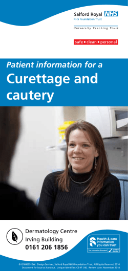 Curettage and cautery - Salford Royal NHS Foundation Trust