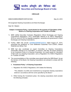 Investment Policy, Liquid Assets for