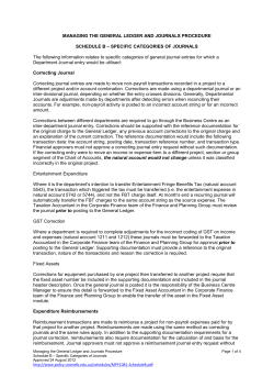 MANAGING THE GENERAL LEDGER AND JOURNALS