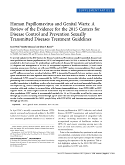 Human Papillomavirus and Genital Warts: A