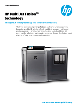 HP Multi Jet FusionTM technology
