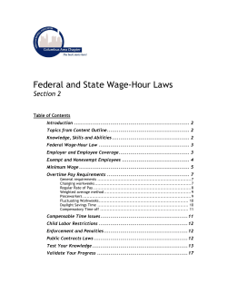 Federal and State Wage-Hour Laws