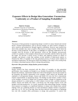 Exposure Effects in Design Idea Generation