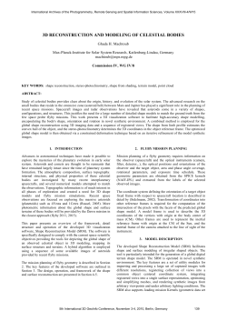 3d reconstruction and modeling of celestial bodies
