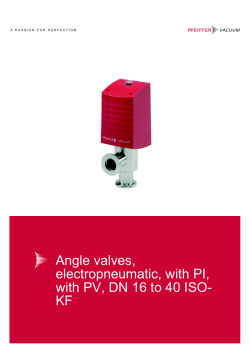 Angle valves, electropneumatic, with PI, with PV, DN 16 to 40 ISO