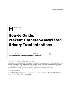 How-to Guide: Prevent Catheter-Associated Urinary Tract Infections