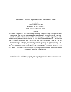 The Journalist`s Dilemma - Case Western Reserve University