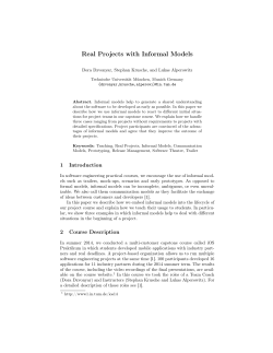 Real Projects with Informal Models