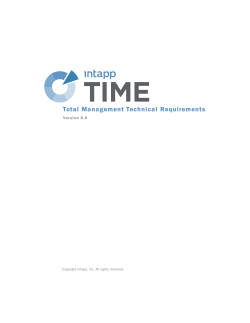 My Document - Intapp Time Server