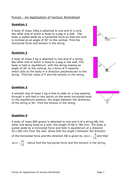 Forces An Application of Vectors Worksheet