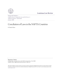 Conciliation of Laws in the NAFTA Countries