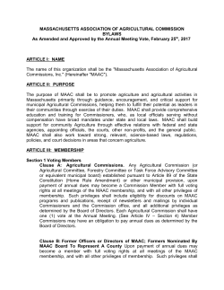 MAAC Bylaws - Massachusetts Association of Agricultural